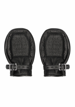 Padded Bondage Mittens with Metal Teeth