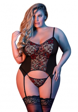 Merry Widow and G-String Set - XXL