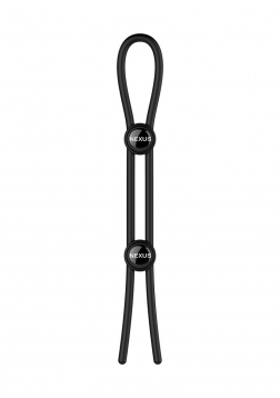 Forge - Double Adjustable Lasso Silicone Cock Ring - Black