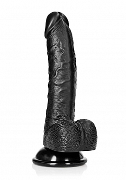 Curved Realistic Dildo with Balls and Suction Cup - 7" / 18 cm