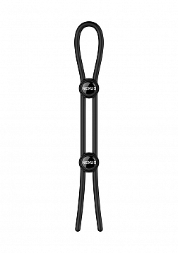 Forge - Double Adjustable Lasso Silicone Cock Ring - Black