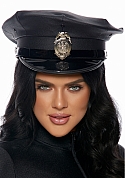 Vinyl Police Cap - One Size  Vinyl Police Cap - One Size