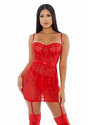 Sheer Intimacy - Mesh Bustier Set - S  Sheer Intimacy - Mesh Bustier Set - S