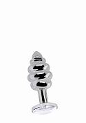 Ribbed Diamond Plug - 2.8" / 7 cm  Ribbed Diamond Plug - 2.8" / 7 cm