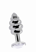 Ribbed Diamond Plug - 3.2" / 8 cm  Ribbed Diamond Plug - 3.2" / 8 cm