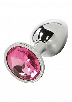 Bejeweled - Stainless Steel Butt Plug with Gem Stone